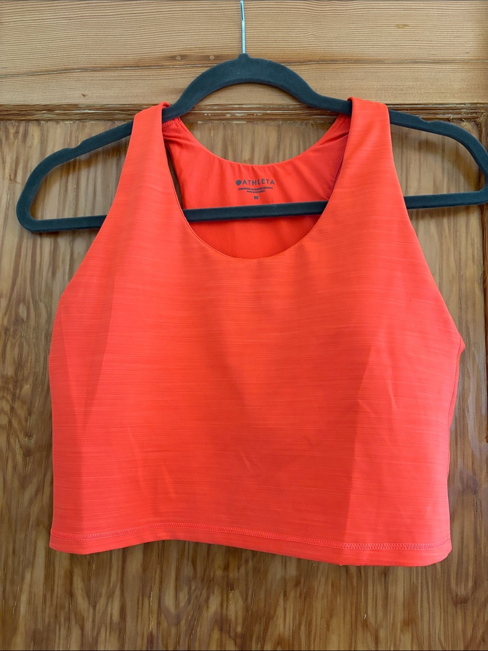Athleta Women's Neon Orange Sport Crop Tank